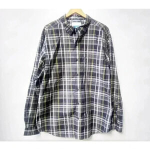 Columbia Mens Button Down Shirt Multicolor Plaid Long Sleeve Pocket L